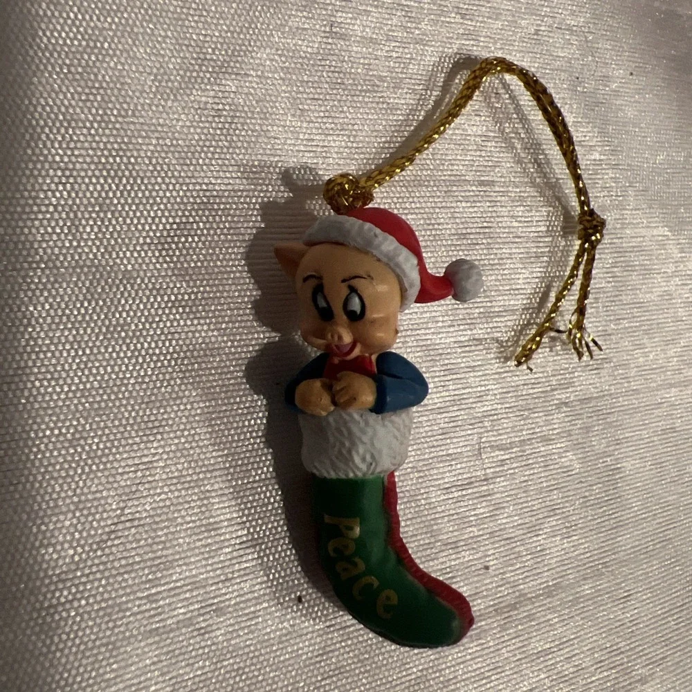 Vtg- 9 Mini Looney Tunes Warner‎ bros Ornaments Tweety, Tas, Fudd, Pepe,Yosemite